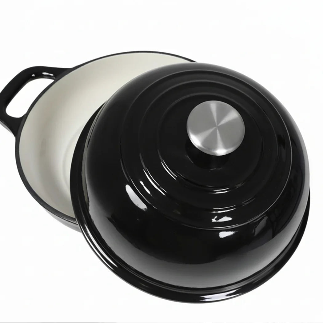Toque Enamelled Cast Iron Dutch Oven Pot Sourdough Bread Baking Kitchen 24cm-2050056855639691269