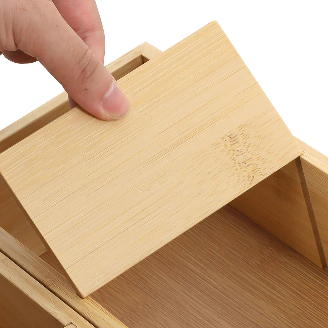 Toque Bamboo Drawer Organizer Multi-Use Storage Box-2029387215821475845
