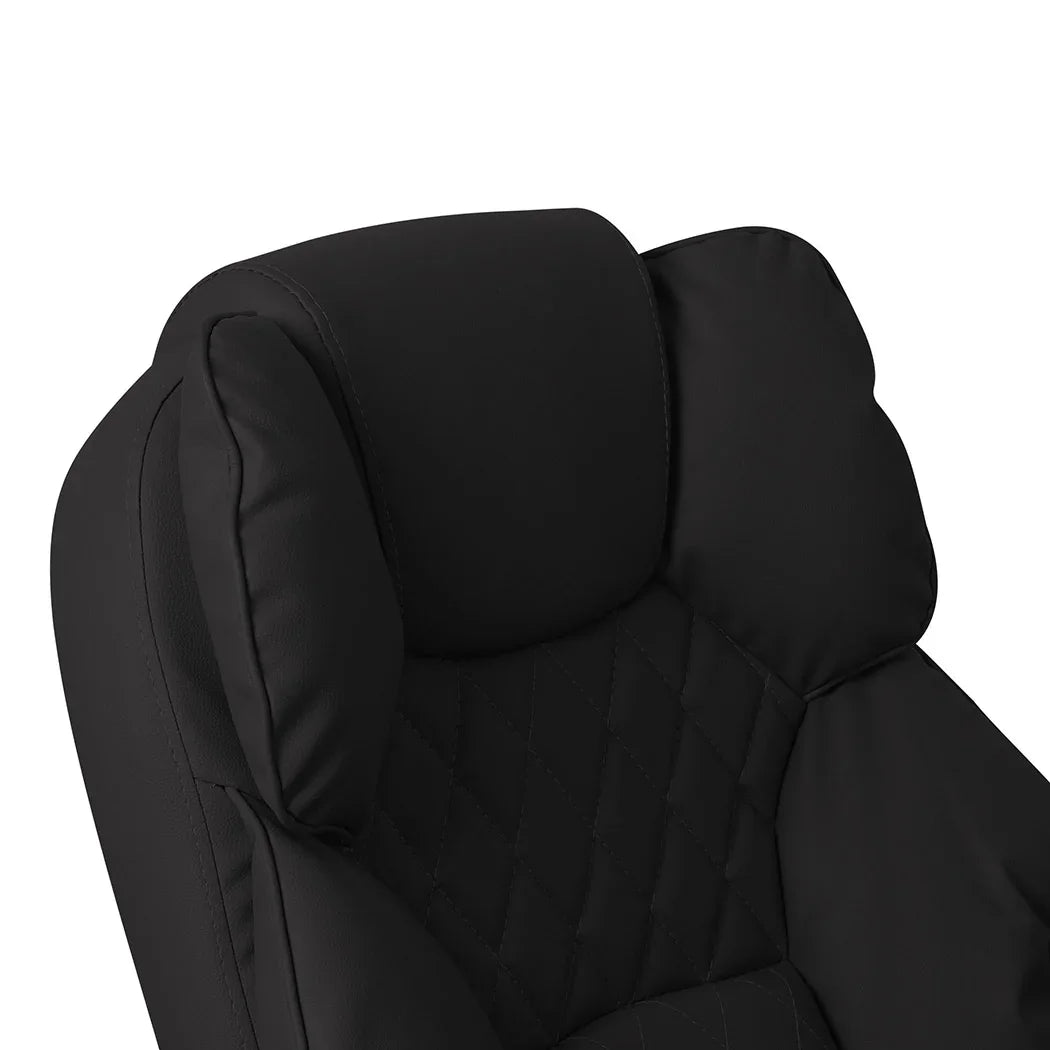 Levede Gaming Chair Office Computer Black Footrest-2018816911806173189