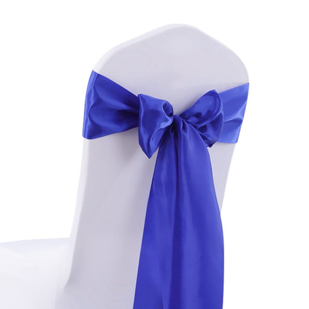 Multicoloured Chair Sashes Fabric Covers Navy-1864183522282049541