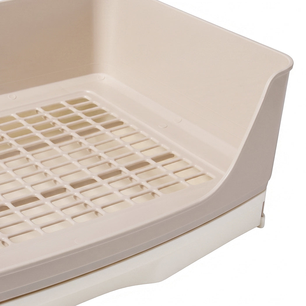 PaWz Rabbit Litter Tray Drawer Box Easy-Clean Secure for Indoor Cage Use Brown-2100034994138386437