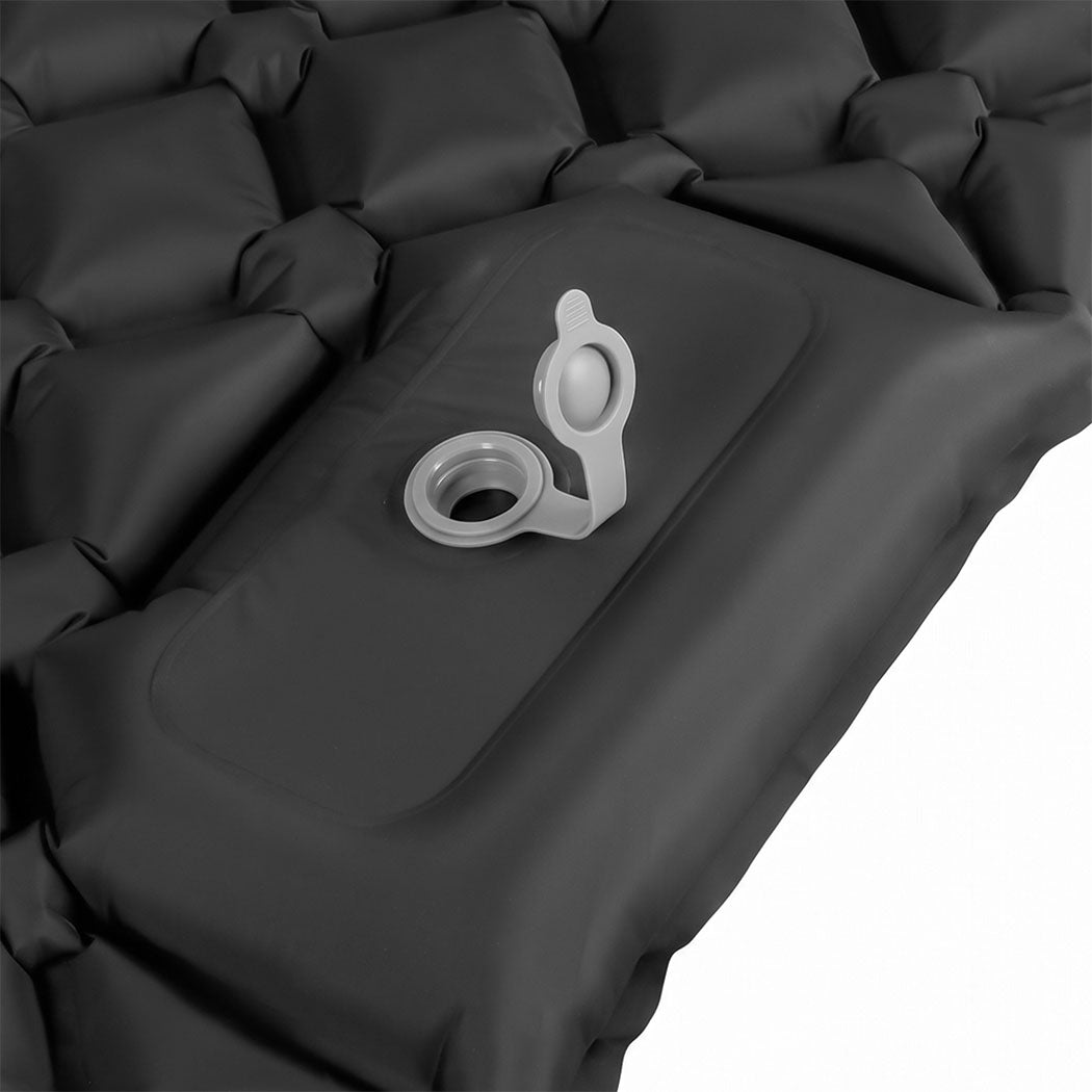 DreamZ Camping Mattress Sleeping Pad Inflation 40D Nylon TPU Camping Black-2100034976325177349