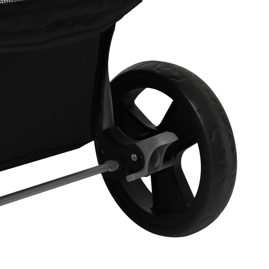 PaWz 4 Wheels Pet Stroller Dog Cat Cage Black-2065254344764297221