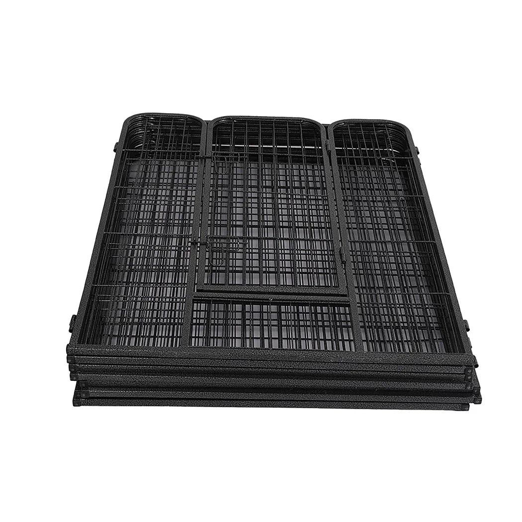 PaWz 8 Panel Pet Dog Playpen Puppy Exercise Black 4kg chicken-2018816916663177221