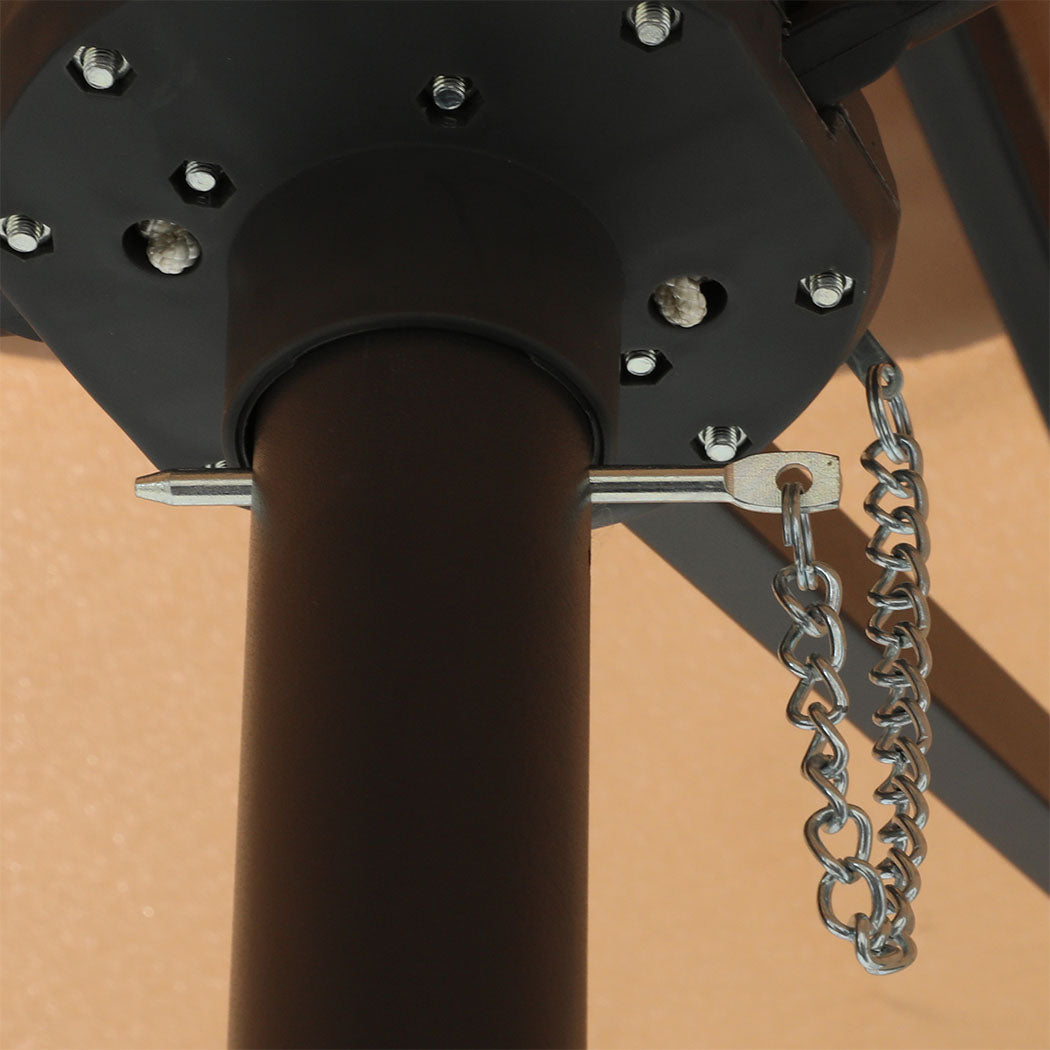 Centra 4M Double-sided Patio Umbrella Outdoor Umbrella Base Stand Khaki-1910112248144203781