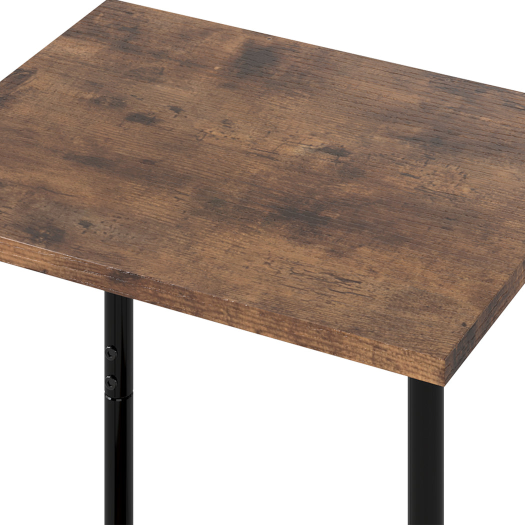 Levede Side Table 2-Tier Industrial Vintage End Table Storage Shelf Nightstand-2050059016343785477