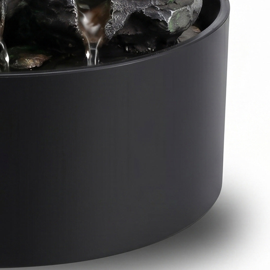 Spector Tabletop Water Fountain Resin LED Light 3 Flow Levels Waterfall Office-2061251862543339525