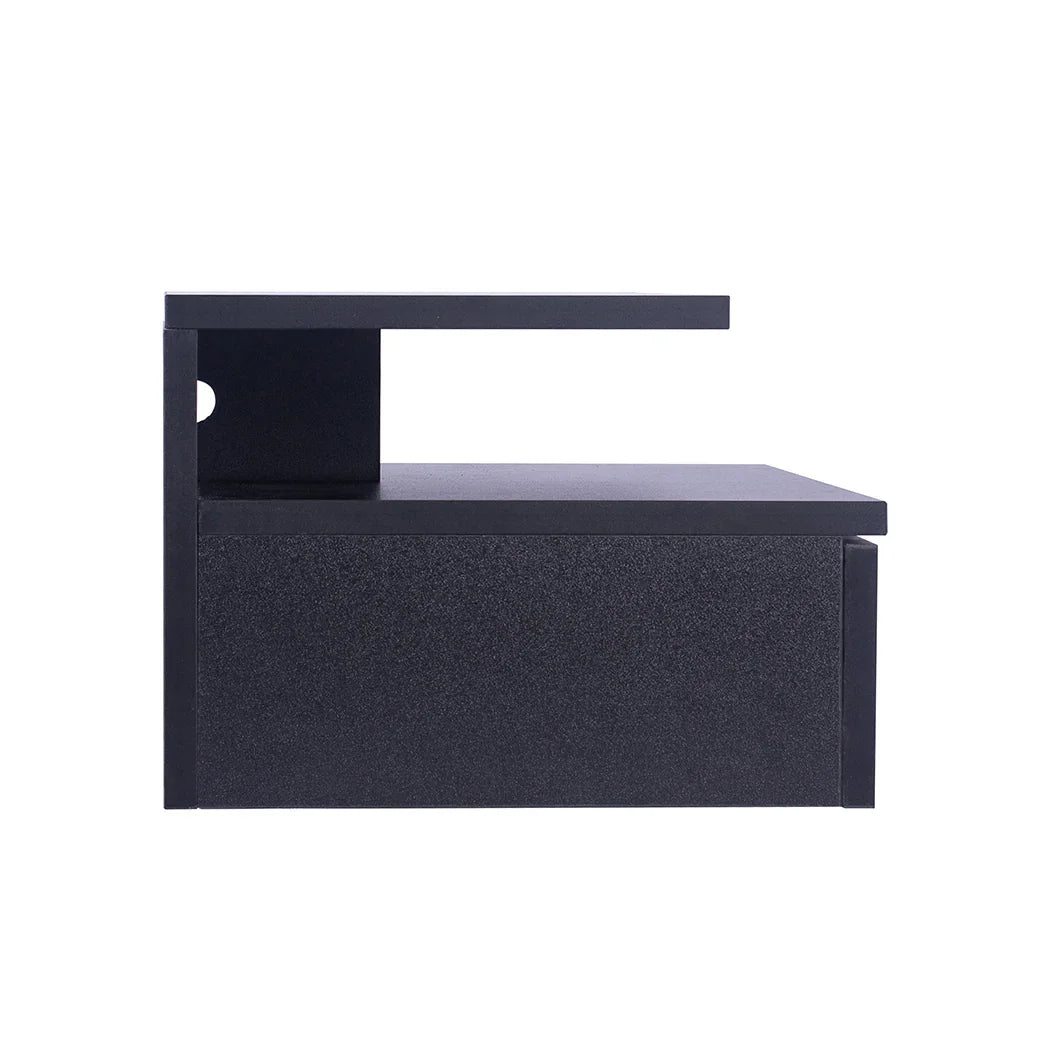 Levede 2x Bedside Tables Side Table Black-2006733164449501189