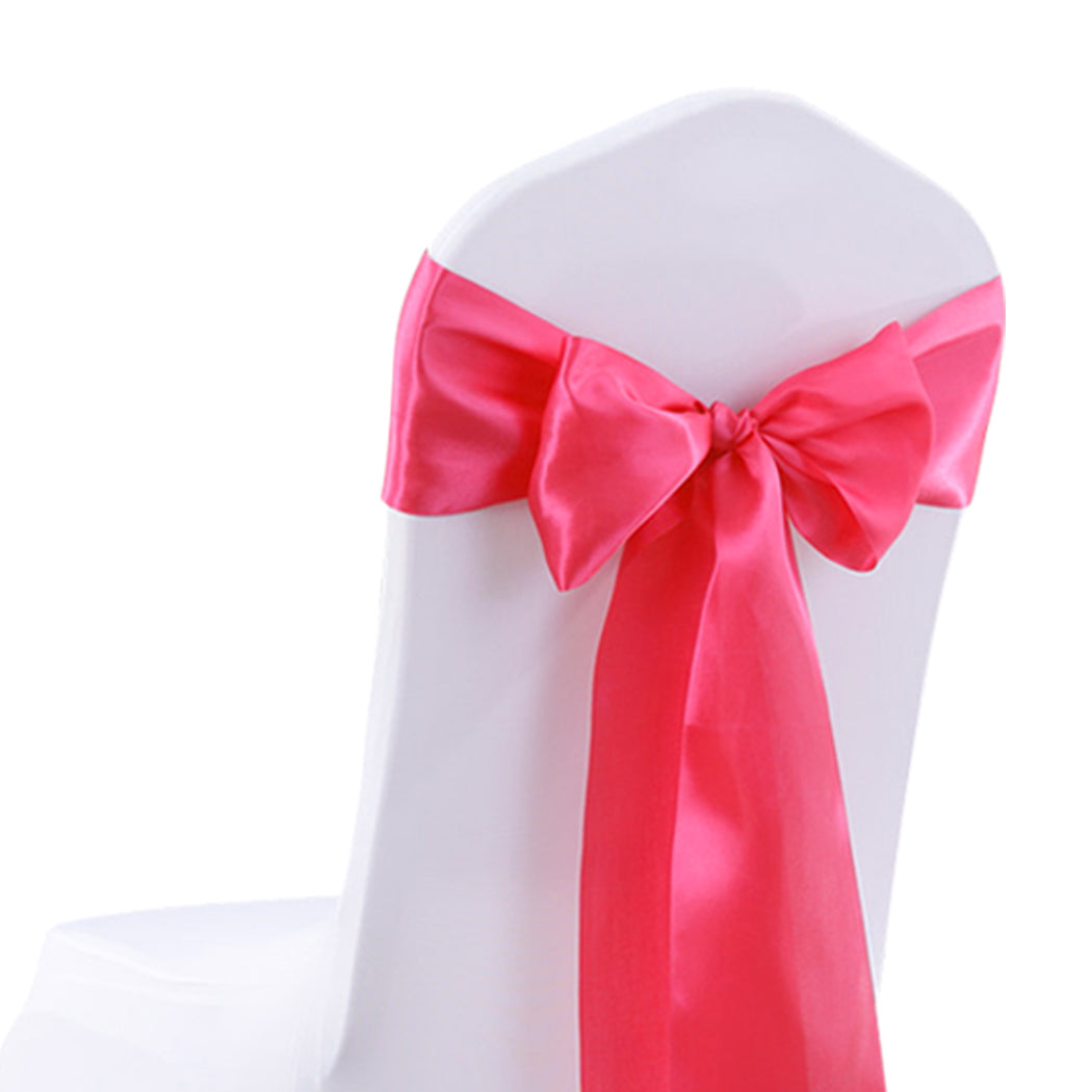 50x Satin Chair Sashes Cloth Cover Wedding Mauve-1864183522114277381