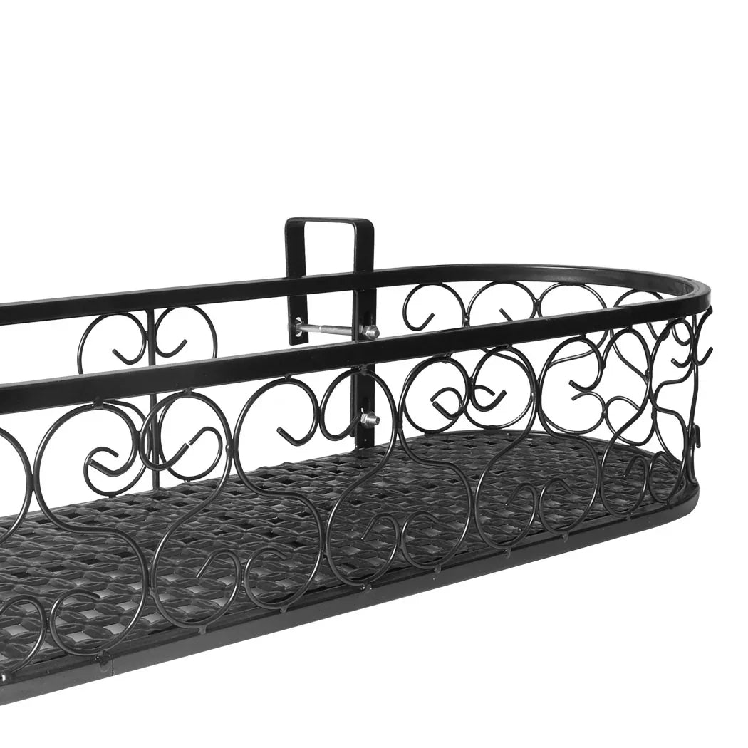 Levede Plant Stand Outdoor Indoor Home Black Oval-2018816694297956357