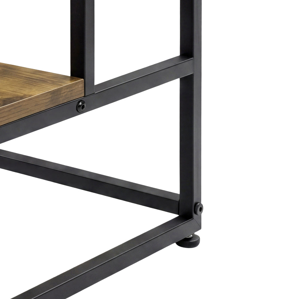 Levede 2-Step Stool Non Slip Portable Bathroom Kitchen Kids Adult Pet Use Brown-2050059013835591685