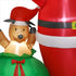 Santaco Christmas Inflatable Outdoor Santa Claus Elk 2.2M Xmas Decoration Light-1950769999102742533