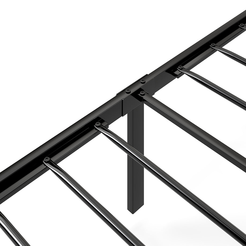 Levede Single Bed Frame Leather Headboard RGB 2 Drawers-1996009957056712709