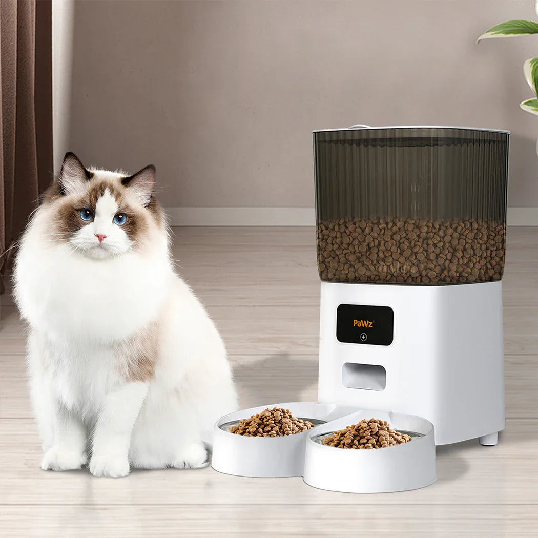 PaWz 5L Automatic Pet Feeder 2 Bowl White-2018816828129808391