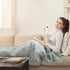 DreamZ Electric Throw Blanket Heated Timer Bedding Washable Warm Winter Plush GY-1864183543974989831
