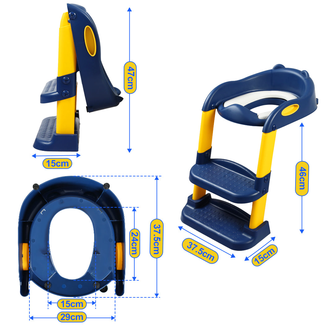 BoPeep Kids Toilet Ladder Blue-1973193925845979138