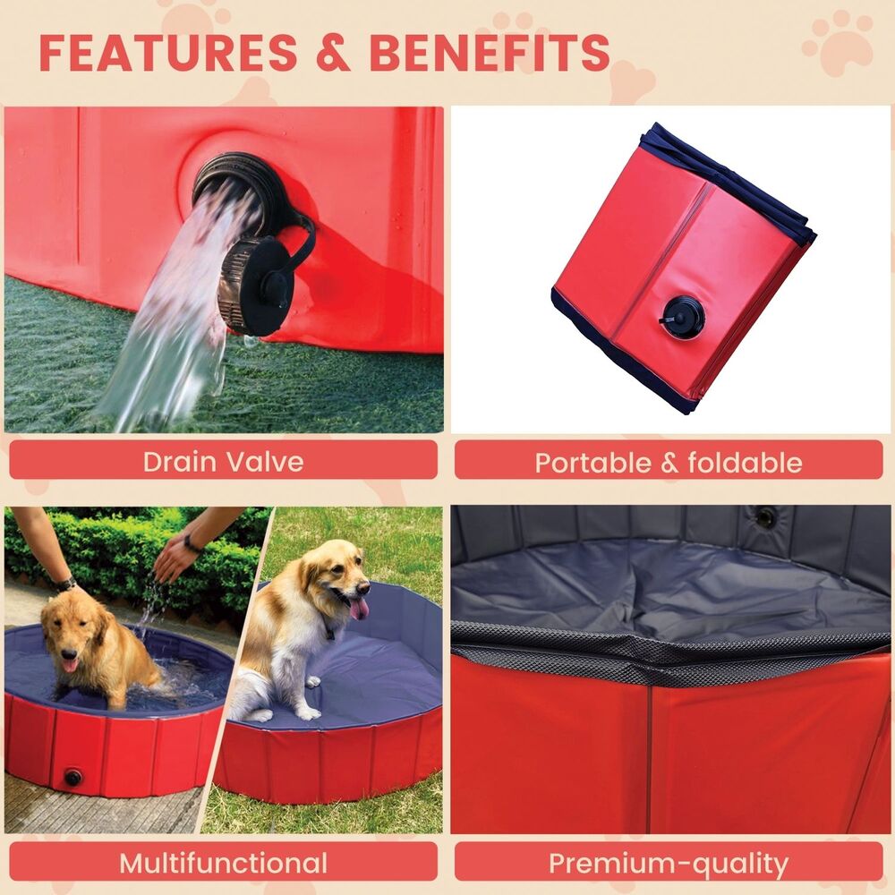 Pet Pool 120cm*30cm Red Circle