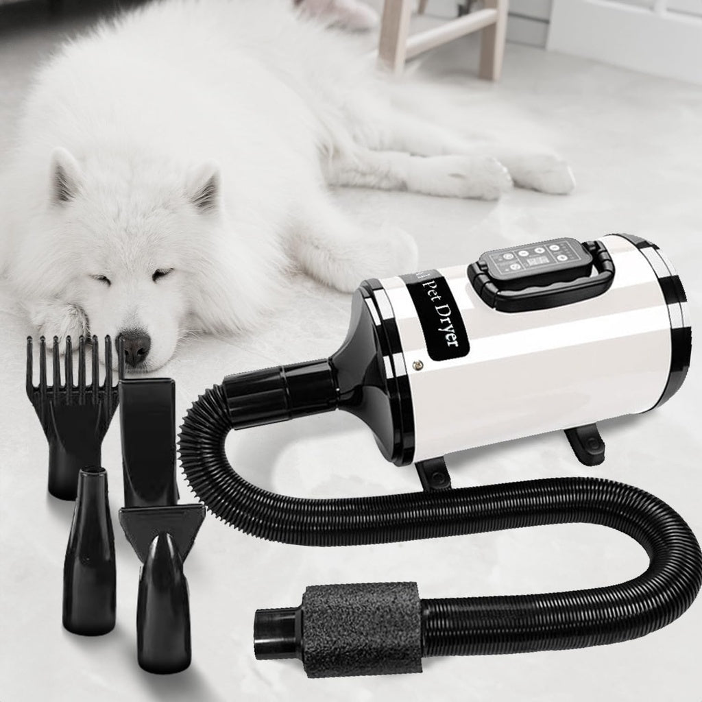 Pet Hair Dryer LCD White