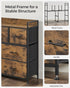 Dresser for Bedroom Chest of Drawers Rustic Brown and Black