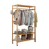 Bamboo Wardrobe on Wheels, Free Standing Shelves Open Wardrobe 100cm