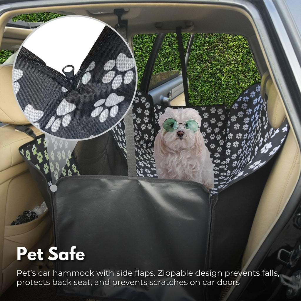 140 x 145cm Pets Car Back Seat Cover Hammock (Black)