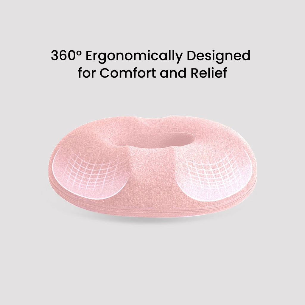 Memory Foam Seat O Shape Light Pink