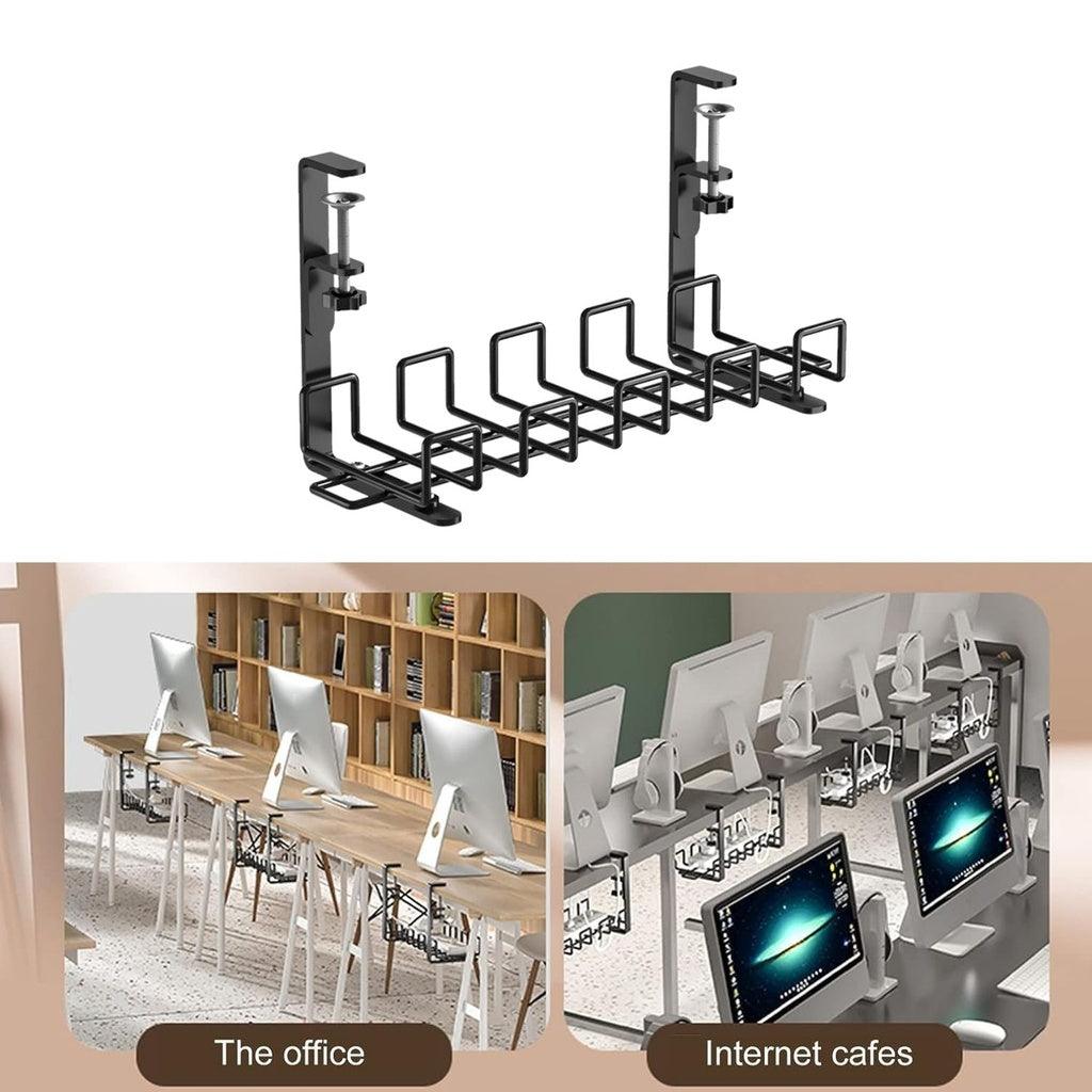 Cable Management Tray- No Drilling Type (Black)