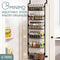 6 Tier Adjustable Baskets Over the Door Pantry Organizer (Black)