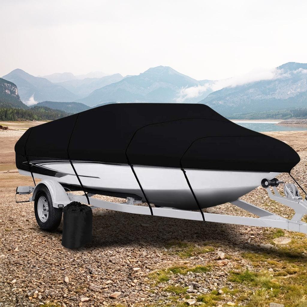 14-16 FT Waterproof Boat Cover Black