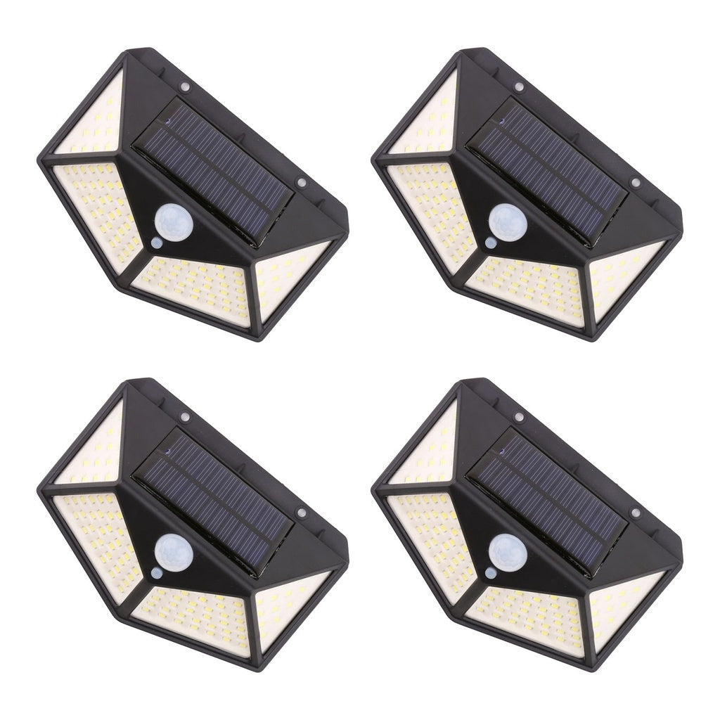 4 Packs Solar LED Lights with 3 Light Modes (Black