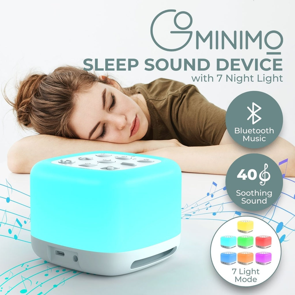 White Noise Machine with Night Light and 40 Soothing Sounds for Sleeping (White)