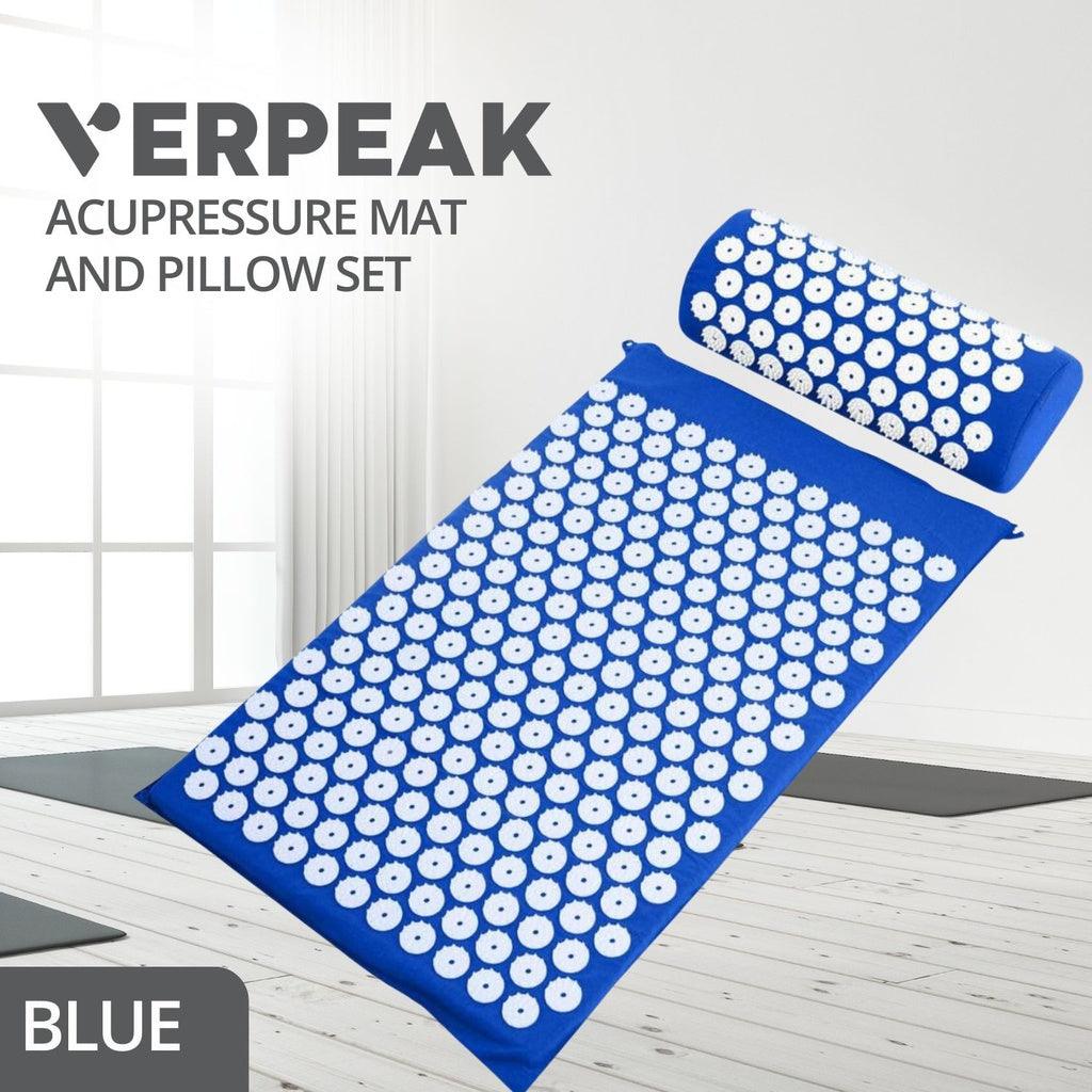 Acupressure Mat & Pillow & Bag Blue