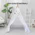 Kids Teepee Tent with Side Window and Carry Case - White Forest
