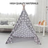 Kids Teepee Tent with Side Window and Carry Case - Grey Star