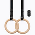 Wooden Gymnastic Rings 32mm for Gym Exercise Fitness (Wooden)