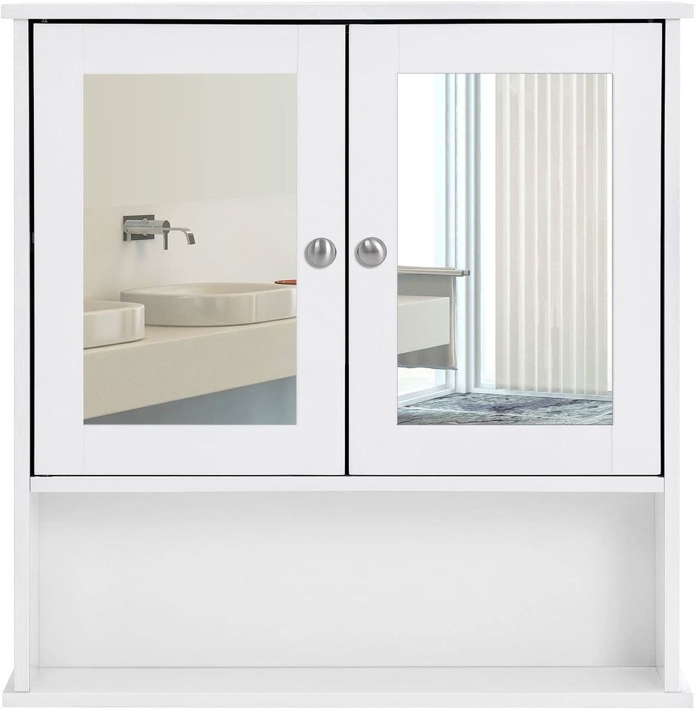 Wall Cabinet with 2 Mirror Doors