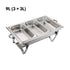 9L Chafing Dish Multifunctional Stainless Steel Food Buffet Warmer Pan 3x 3L