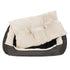 70cm Dog Bed Reversible Cushion Dark Grey