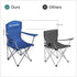 Set of 2 Folding Camping Outdoor Chairs Blue