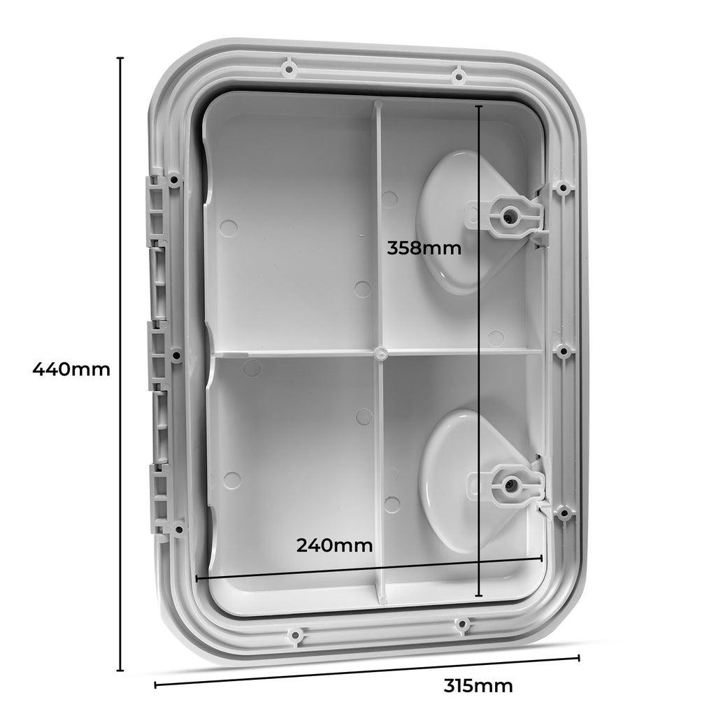 Caravan Storage Hatch Case with Ultra-Lock Double Door Security System