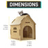 Wooden Pet House Without Door (XL Blue)