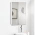 Bathroom Vanity Mirror with Single Door Storage Cabinet (White)
