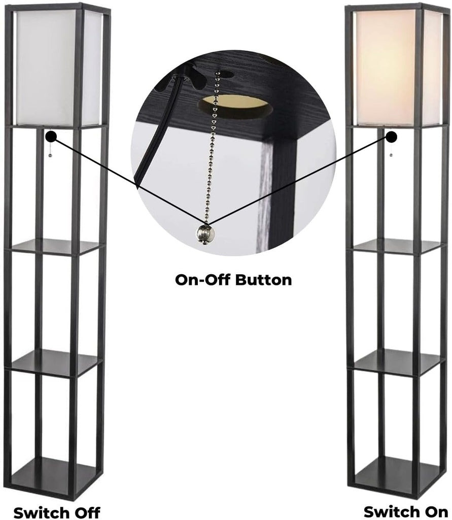 Floor Vintage Lamp Shelf 160CM (Black) EK-FLS-100-MY