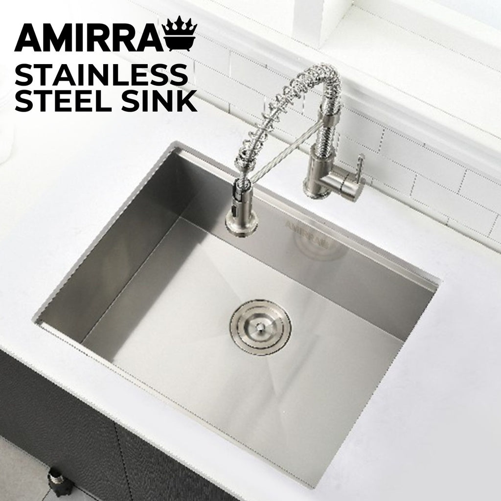 Kitchen Stainless Steel Sink 440mm x 340mm with Nano Coating (Silver Black) AMR-KS-103-LH