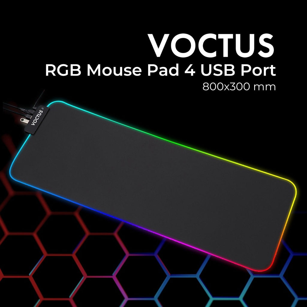 RGB Mouse Pad 4 USB Ports 800 x 300 x 4 mm