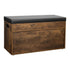 Storage Shoe Bench with Padded Seat 3 Compartments Rustic Brown LHS30BX