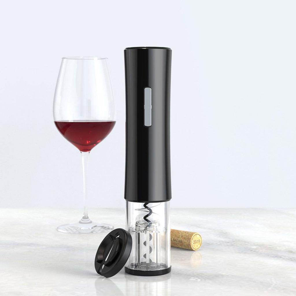 4-in-1 Electric Wine Bottle Opener Battery Operated (Black)