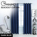 Blackout Window Curtains for Thermal Insulated Room (Set of 2, W132cm x D160cm, Dark Blue)