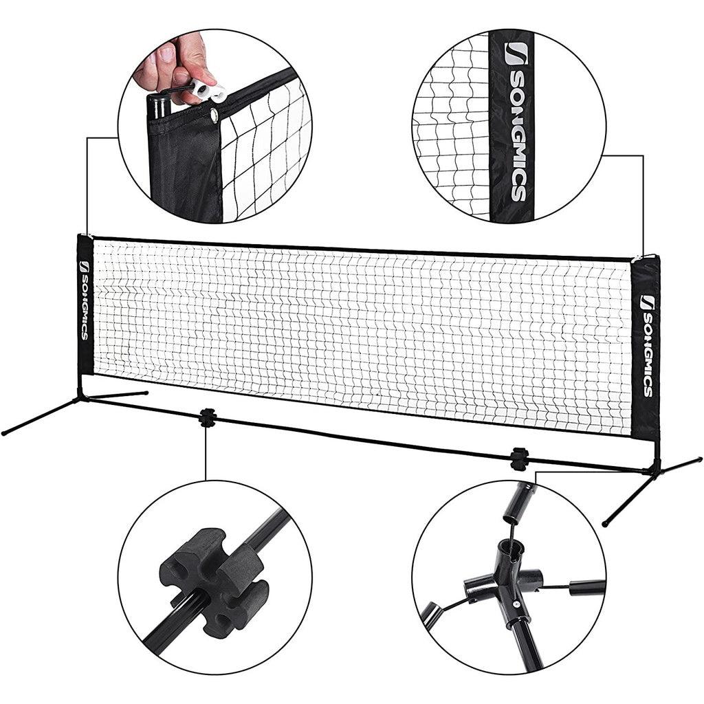 4m Portable Tennis Badminton Net Black