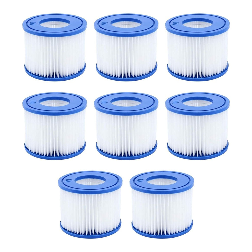 8 Pack Hot Tub Spa Filter Replacement Cartridge Size Ⅵ (Blue and White)